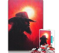 Teenager Jigsaw Cowboy Oil Painting Jigsaws 1000 Pieces for Adults,Educational Games Home Decoration Artists Collection, Fine Art 50x75cm