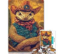 Teenager Jigsaw Cowboy Snake Jigsaw Puzzle 1000 Pieces for Teenagers,Toys Educational Games Stress Relieving Great Gifts And Toys 50x75cm