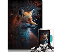 Teenager Jigsaw Cute Art Fox Jigsaw Puzzle 1000 Pieces for Teenagers,Toys Educational Games Stress Relieving Unique Home Decor And Gifts 26x38cm