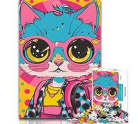 Teenager Jigsaw Cute Cat Jigsaw Puzzle 1000 Pieces for Teenagers,Toys Educational Games Stress Relieving Great Gifts And Toys 50x75cm