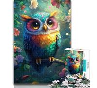 Teenager Jigsaw Cute Little Owl Jigsaw Puzzles 1000 Pieces for Adults Teens,Learning Educational Toys Family Games Birthday Present, Gifts 26x38cm