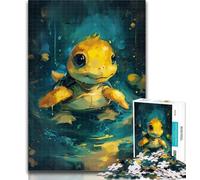 Teenager Jigsaw Cute Little Yellow Turtle Jigsaw Puzzle 1000 Pieces for Teenagers,Toys Educational Games Stress Relieving Great Gifts And Toys 26x38cm