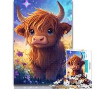 Teenager Jigsaw Cute Yak Baby 1000 Piece Jigsaw Puzzles for Teenagers Gifts,Relax Games Is Ideal As A Gift for The Whole Family 26x38cm