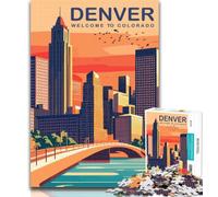 Teenager Jigsaw Denver 1000 Piece Jigsaw Puzzles for Adults Gifts,Challenging Game Toys for Is Ideal As A Gift for The Whole Family 26x38cm
