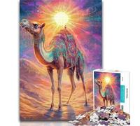 Teenager Jigsaw Desert Camel 1000 Piece Jigsaw Puzzles for Teenagers Gifts,Toy Intellectual Game Artists Collection, Fine Art 26x38cm