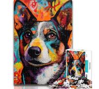 Teenager Jigsaw Dog Oil Painting Jigsaw Puzzles for Adults 1000 Pieces,Educational Stress Relief Toy Great Gifts And Toys 50x75cm