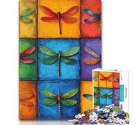Teenager Jigsaw Dragonfly Collage 1000 Piece Jigsaw Puzzles for Adults Gifts,Challenging Game Toys for Is Ideal As A Gift for The Whole Family (26x38cm)