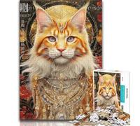 Teenager Jigsaw Dreamy Maine Coon 1000 Piece Jigsaw Puzzle for Adults Teens,Educational Game Challenge Toy for Women And Men 75x50cm