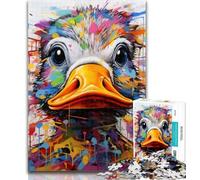 Teenager Jigsaw Duck Graffiti 1000 Pieces Jigsaw Puzzle for Adults& Teens,Educational Toys Is Ideal As A Gift for The Whole Family 26x38cm