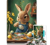 Teenager Jigsaw Easter Bunny 1000 Piece Jigsaw Puzzle for Adults And Teenagers,Family Game Stress Reliever Difficult Challenge Secret Santa Gifts 50x75cm
