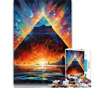 Teenager Jigsaw Egyptian Pyramids 1000 Pieces Jigsaw Puzzle for Adults& Teens,Educational Toys Is Ideal As A Gift for The Whole Family 75x50cm