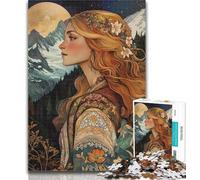 Teenager Jigsaw Elegant Mountain Goddess 1000 Piece Jigsaw Puzzles for Adults,Family Game Birthday Gifts.Challenge High Difficulty 26x38cm
