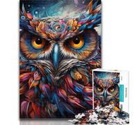 Teenager Jigsaw Fantasy Art Owl Jigsaw Puzzles for Teenagers 1000 Pieces,Brain Teaser Game Wall Decoration Unique Birthday And Xmas Gifts 50x75cm