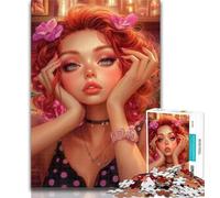 Teenager Jigsaw Fantasy Flower Girl 1000 Pieces Jigsaw Puzzles For Teens And Adults,Interesting Stress Reduction Parent-child Interaction 50x75cm