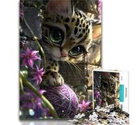 Teenager Jigsaw Fantasy Ocelot 1000 Piece Jigsaw Puzzles for Adults,Family Game Birthday Gifts.Challenge High Difficulty 50x75cm