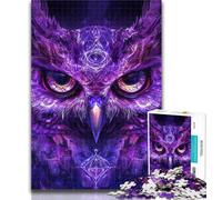 Teenager Jigsaw Fantasy Owl 1000 Piece Jigsaw Puzzles for Adults,Wall Decoration Unique Birthday And Xmas Gifts Suitable for And 14 50x75cm