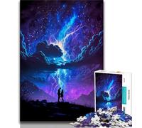Teenager Jigsaw Fantasy Thunder Landscape 1000 Piece Jigsaw Puzzles for Adults Gifts,Challenging Game Toys for Is Ideal As A Gift for The Whole Family (26x38cm)