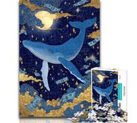 Teenager Jigsaw Fantasy Whale 1000 Piece Jigsaw Puzzles for Teenagers,learning Educational Toys Unique Home Decor And Gifts 26x38cm