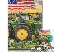 Teenager Jigsaw Farm Implement Tractor 1000 Piece Jigsaw Puzzles for Adults,Artistic Wall Decor & Birthday Gift Idea for Friends, Home Office 50x75cm