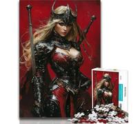 Teenager Jigsaw Female Warrior Knight Adult Jigsaws 1000 Pieces Difficult,Vibrant And Unique Design Relaxing & Challenging Puzzle Experience (26x38cm)