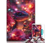 Teenager Jigsaw Flowers And Baby Dragons 1000 Pieces Jigsaw Puzzle for Adults& Teens,Decompressing Intellectual Educational Toy Birthday Present, Gifts 50x75cm