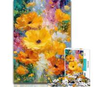 Teenager Jigsaw Flowers in A Vase Painting 1000 Piece Jigsaw Puzzles,for Is Ideal As A Gift for The Whole Family for And 14 Years Old 50x75cm