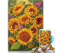 Teenager Jigsaw Flowers Sunflower 1000 Piece Jigsaw Puzzles for Teenagers,learning Educational Toys Unique Home Decor And Gifts 50x75cm
