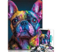 Teenager Jigsaw French Bulldog Jigsaws 1000 Pieces for Teenagers,Charcoal Art Staycation Kill Time for Home Decoration 26x38cm