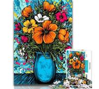 Teenager Jigsaw Funky Pop Art Bouquet 1000 Piece Jigsaw Puzzles,for Is Ideal As A Gift for The Whole Family for And 14 Years Old 50x75cm