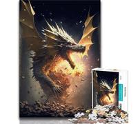Teenager Jigsaw Fury Dragon II 1000 Piece Jigsaw Puzzles for Adults & Teens,Learning Educational Toys Family Games Enhance Love between Couples (50x75cm)
