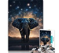 Teenager Jigsaw Galaxies Elephants 1000 Pieces Jigsaw Puzzle for Adults& Teens,Decompressing Intellectual Educational Toy Birthday Present, Gifts 50x75cm