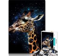 Teenager Jigsaw Galaxies Giraffes Puzzles for Adults Teens 1000 Pieces,Perfect for Game Nights, Colorful Toy for Home Gift (38x26cm)