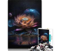 Teenager Jigsaw Galaxy Art Lotus 1000 Pieces Jigsaw Puzzles for Adults And Teens,Enhance Love between Couples for Ages 14+ 50x75cm