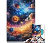 Teenager Jigsaw Galaxy Planet 1000 Piece Jigsaw Puzzles for Adults,Wall Decoration Unique Birthday And Xmas Gifts Suitable for And 14 26x38cm