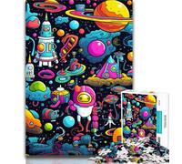 Teenager Jigsaw Galaxy Planet Jigsaw Puzzle 1000 Pieces for Adults,Family Game Stress Reliever Difficult Challenge Great Gifts And Toys 75x50cm
