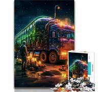 Teenager Jigsaw Galaxy Truck 1000 Piece Jigsaw Puzzles for Adults Gifts,Challenging Game Toys for Is Ideal As A Gift for The Whole Family (26x38cm)