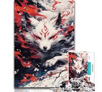 Teenager Jigsaw God of Foxes 1000 Pieces Jigsaw Puzzle for Adults& Teens,Educational Game for Birthday, Chrismas for And 14 Years Old 75x50cm