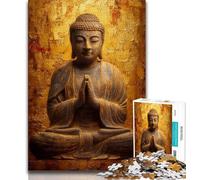 Teenager Jigsaw Golden Buddha Statue Adult Jigsaws 1000 Pieces Difficult,Vibrant And Unique Design Relaxing & Challenging Puzzle Experience (50x75cm)
