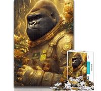 Teenager Jigsaw Golden Chimpanzee 1000 Pieces Jigsaw Puzzle for Adults& Teens,Educational Game for Birthday, Chrismas for Ages 14+ 50x75cm