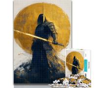 Teenager Jigsaw Golden Samurai Ninja 1000 Pieces Jigsaw Puzzles for Adults And Teens,Toys Educational Games Stress Relieving Great Gifts And Toys 50x75cm