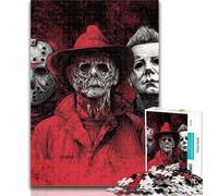 Teenager Jigsaw Horror Movies 1000 Pieces Jigsaw Puzzle for Adults& Teens,Educational Game for Birthday, Chrismas for Ages 14+ 26x38cm