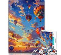 Teenager Jigsaw Hot Air Balloon Oil Painting 1000 Piece Jigsaw Puzzles for Adults,Artistic Wall Decor & Birthday Gift Idea for Friends, Home Office 50x75cm