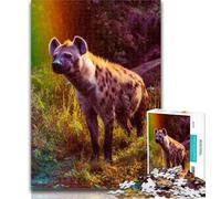 Teenager Jigsaw Hyena Jigsaw Puzzle 1000 Pieces for Teenagers,Stress Reliever Staycation Kill Time Funny Gift 50x75cm