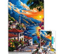 Teenager Jigsaw Italian Cityscape 1000 Piece Jigsaw Puzzles for Adults,Family Game Birthday Gifts.Challenge High Difficulty 26x38cm