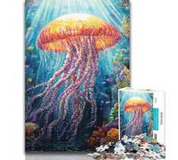 Teenager Jigsaw Jellyfish Jigsaw Puzzle 1000 Pieces for Teenagers,Toys Educational Games Stress Relieving Great Gifts And Toys 50x75cm