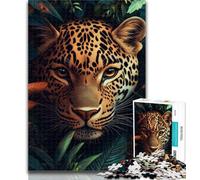 Teenager Jigsaw Jungle Leopard 1000 Piece Jigsaw Puzzles for Teenagers Gifts,Relax Games Is Ideal As A Gift for The Whole Family 50x75cm