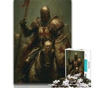 Teenager Jigsaw Knight Templar 1000 Piece Jigsaw Puzzles for Teenagers Gifts,for Educational Game Challenge Toy Unique Home Decor And Gifts 26x38cm