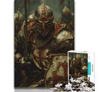 Teenager Jigsaw Knight Templar Adult Jigsaws 1000 Piece,Learning Educational Toys Family Games Enhance Love between Couples 26x38cm