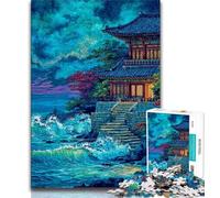 Teenager Jigsaw Korean Temple 1000 Piece Jigsaw Puzzles,Decompressing Intellectual Educational Toy Birthday Present, Gifts (50x75cm)