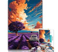 Teenager Jigsaw Lavender Garden Jigsaws 1000 Pieces for Adults,Toys Educational Games Stress Relieving Great Gifts And Toys 50x75cm